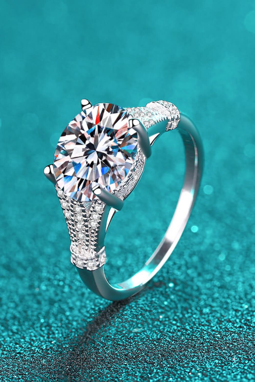 Unpredictable Day 3 Carat Moissanite Ring BLUE ZONE PLANET
