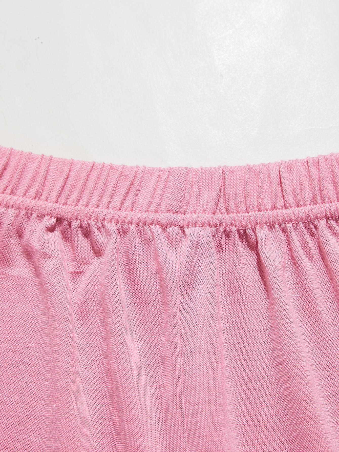 V-Neck Lace Trim Slit Cami and Pants Pajama Set BLUE ZONE PLANET