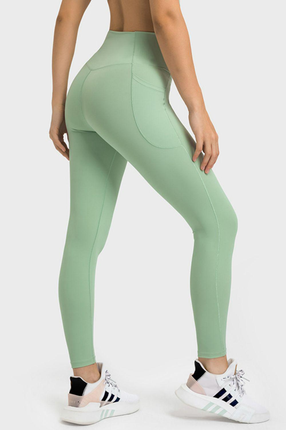 V-Waist Yoga Leggings with Pockets BLUE ZONE PLANET