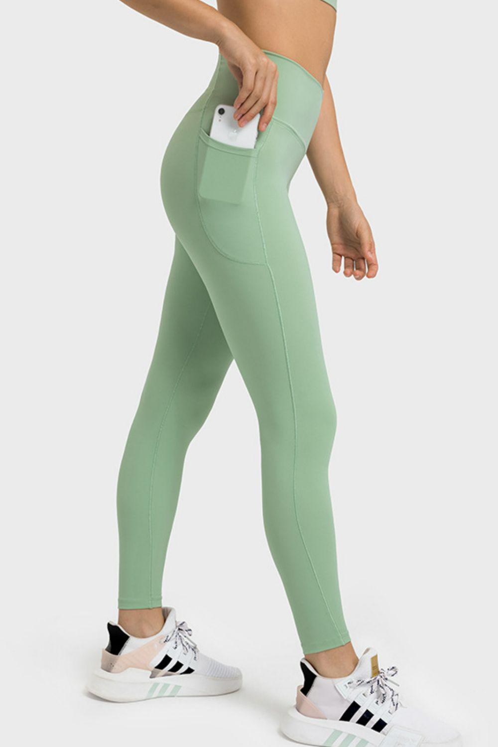 V-Waist Yoga Leggings with Pockets BLUE ZONE PLANET