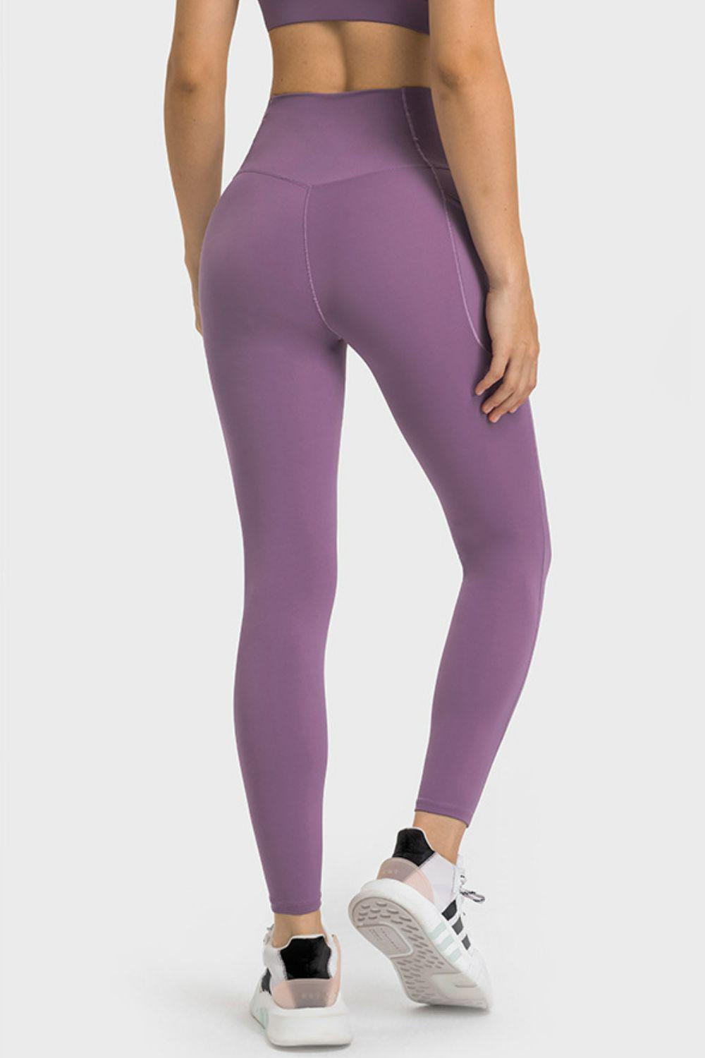 V-Waist Yoga Leggings with Pockets BLUE ZONE PLANET