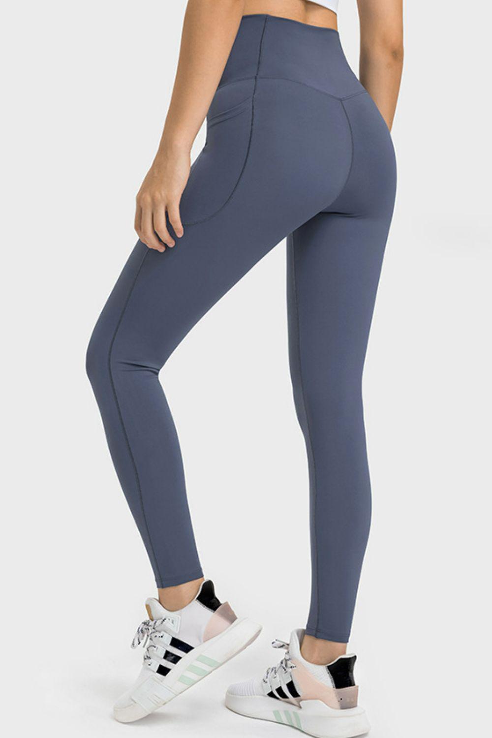 V-Waist Yoga Leggings with Pockets BLUE ZONE PLANET