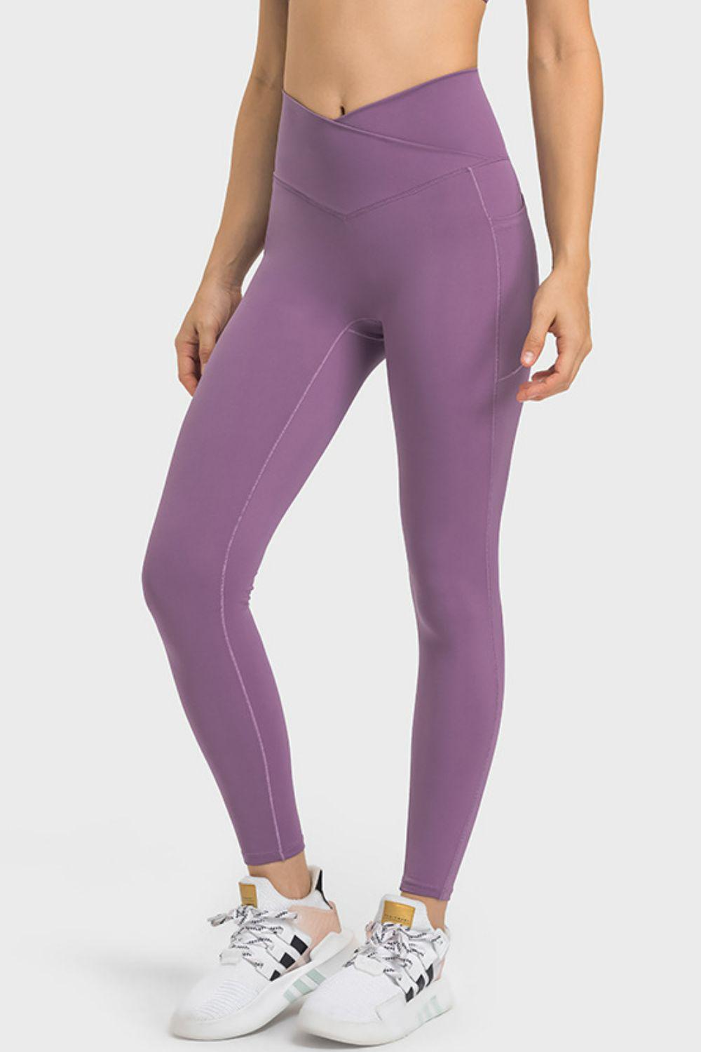 V-Waist Yoga Leggings with Pockets BLUE ZONE PLANET