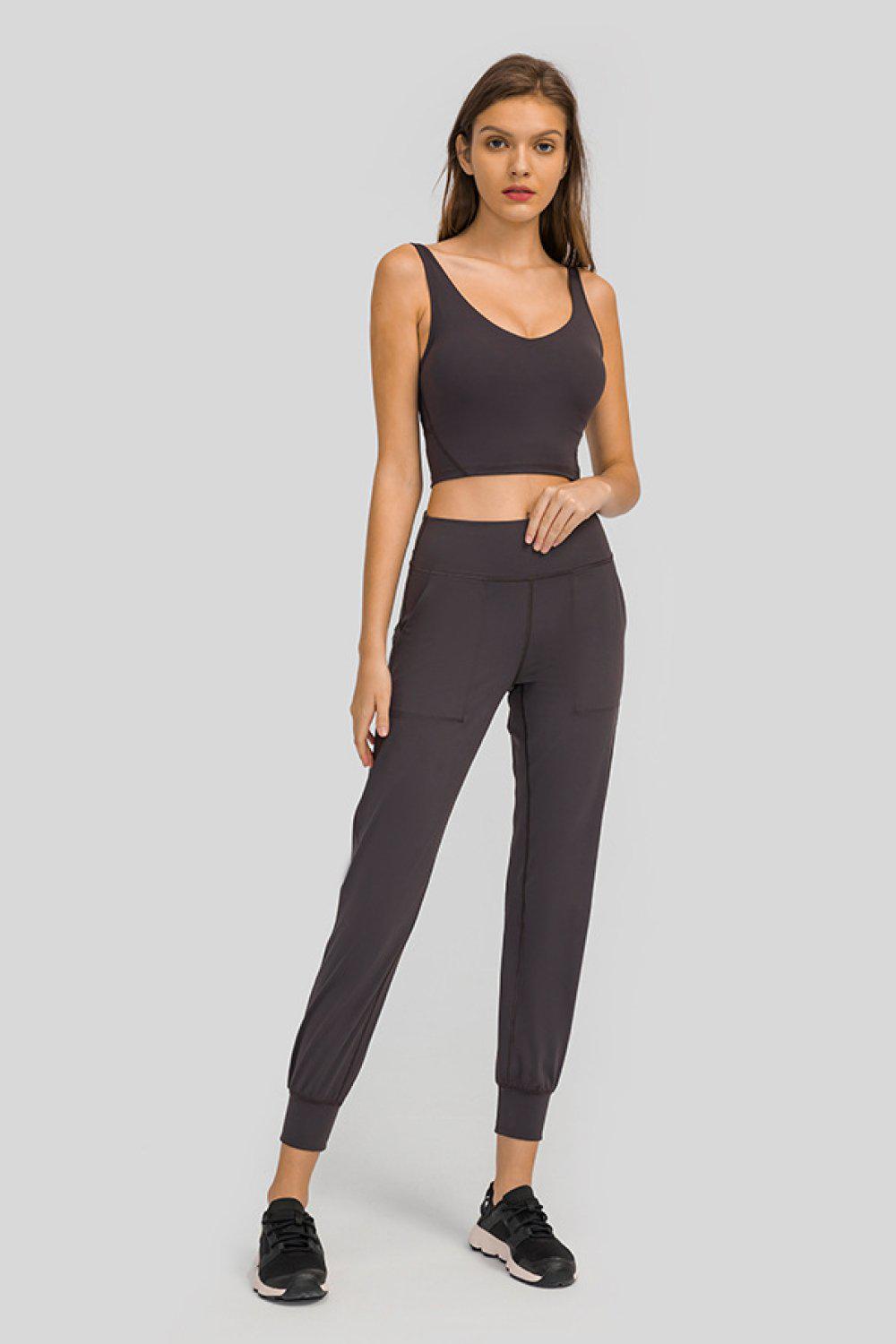 Wide Waistband Slant Pocket Pants BLUE ZONE PLANET