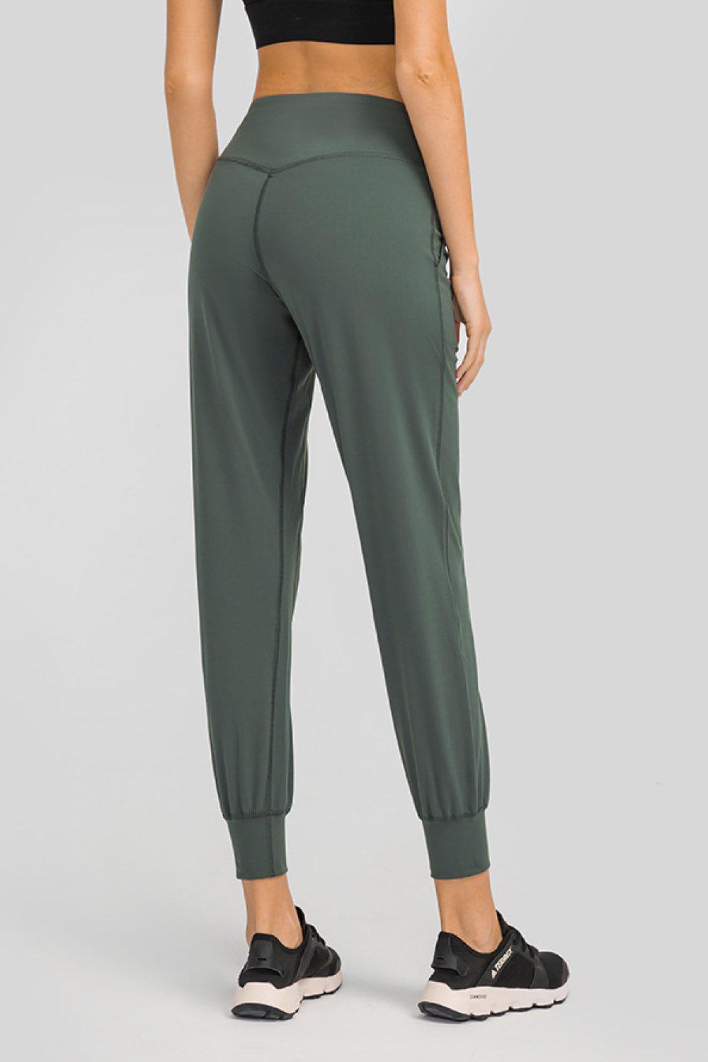 Wide Waistband Slant Pocket Pants BLUE ZONE PLANET
