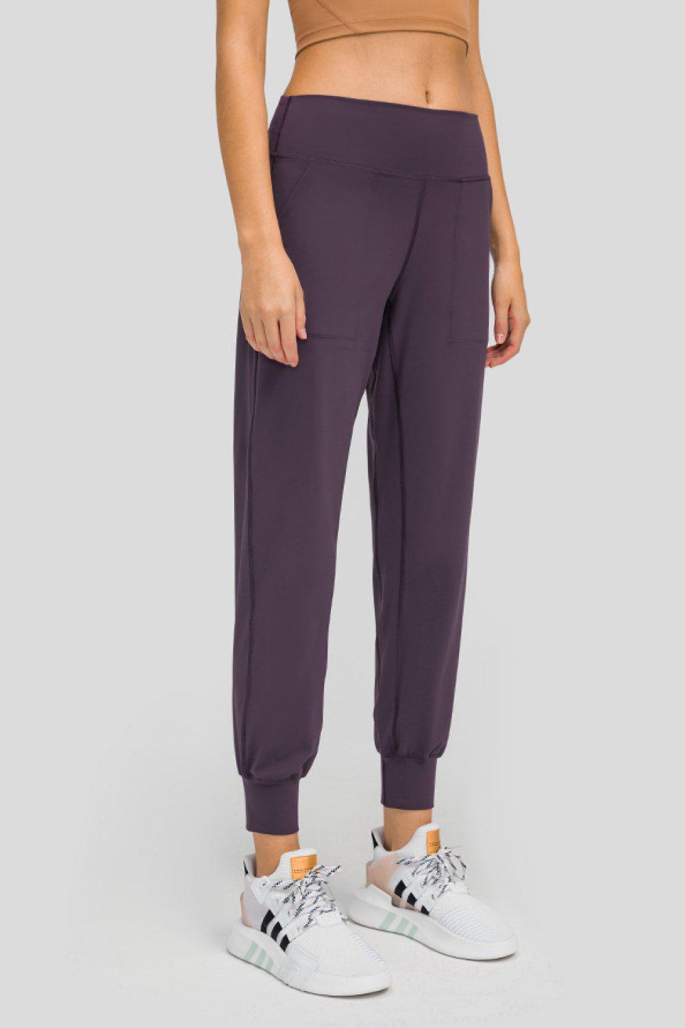 Wide Waistband Slant Pocket Pants BLUE ZONE PLANET
