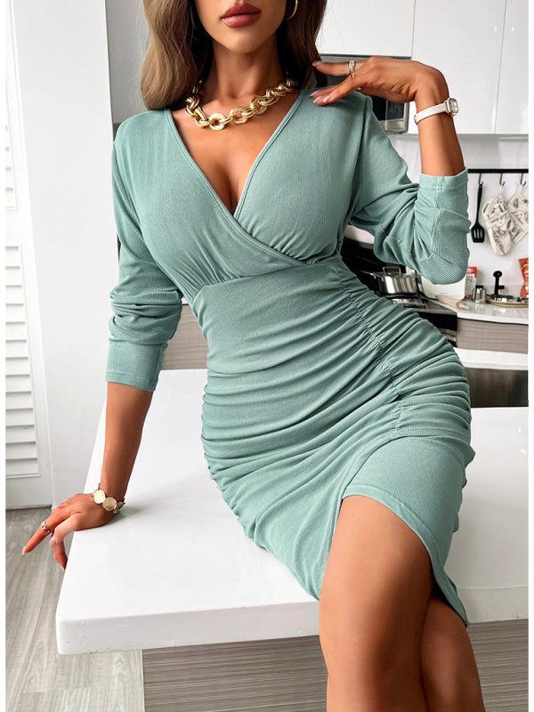 Women's fashionable casual sexy versatile knitted dress BLUE ZONE PLANET
