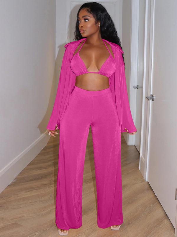 Women's fashionable casual velvet warm suit-TOPS / DRESSES