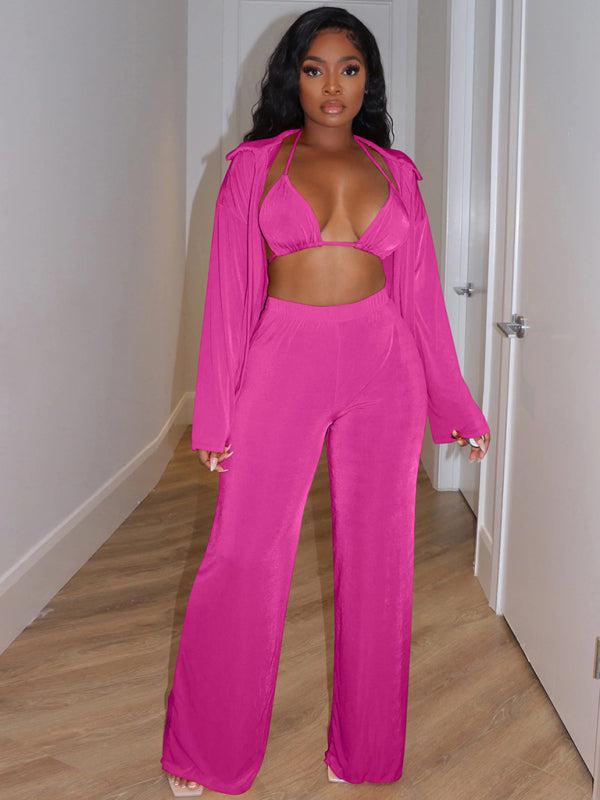Women's fashionable casual velvet warm suit-TOPS / DRESSES