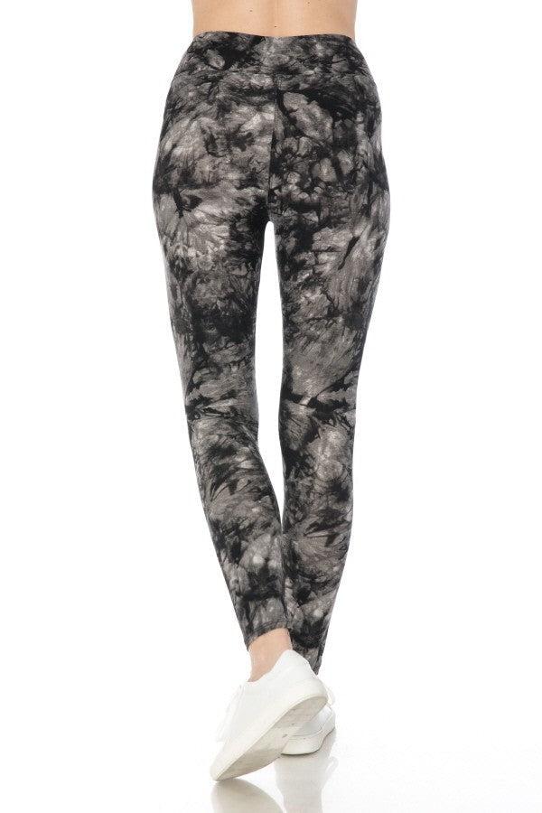 Yoga Style Banded Lined Multi Printed Knit Legging With High Waist Blue Zone Planet