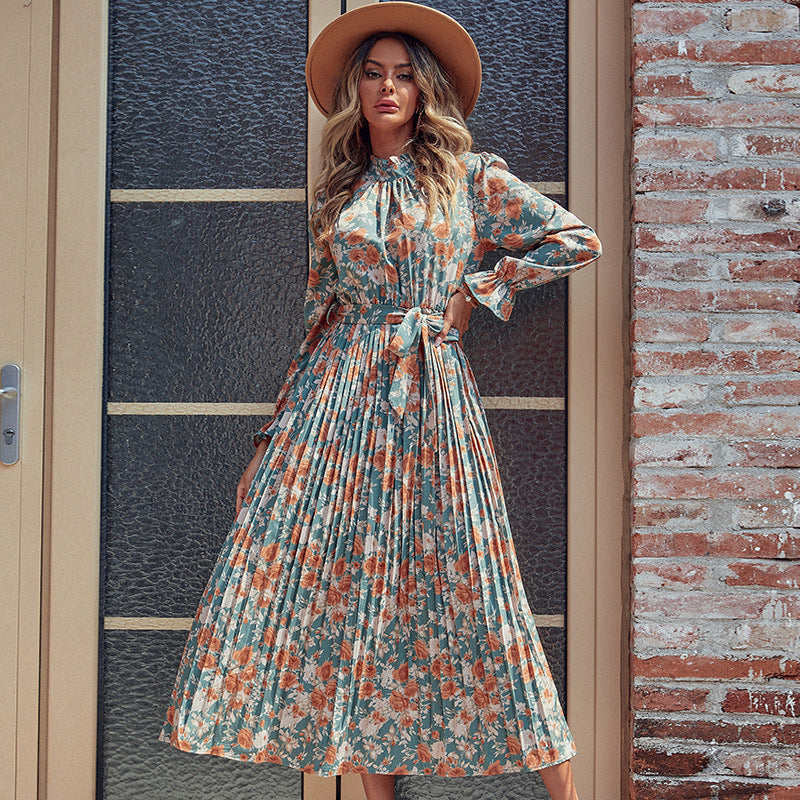 Blue Zone Planet | printed long high-end dress BLUE ZONE PLANET
