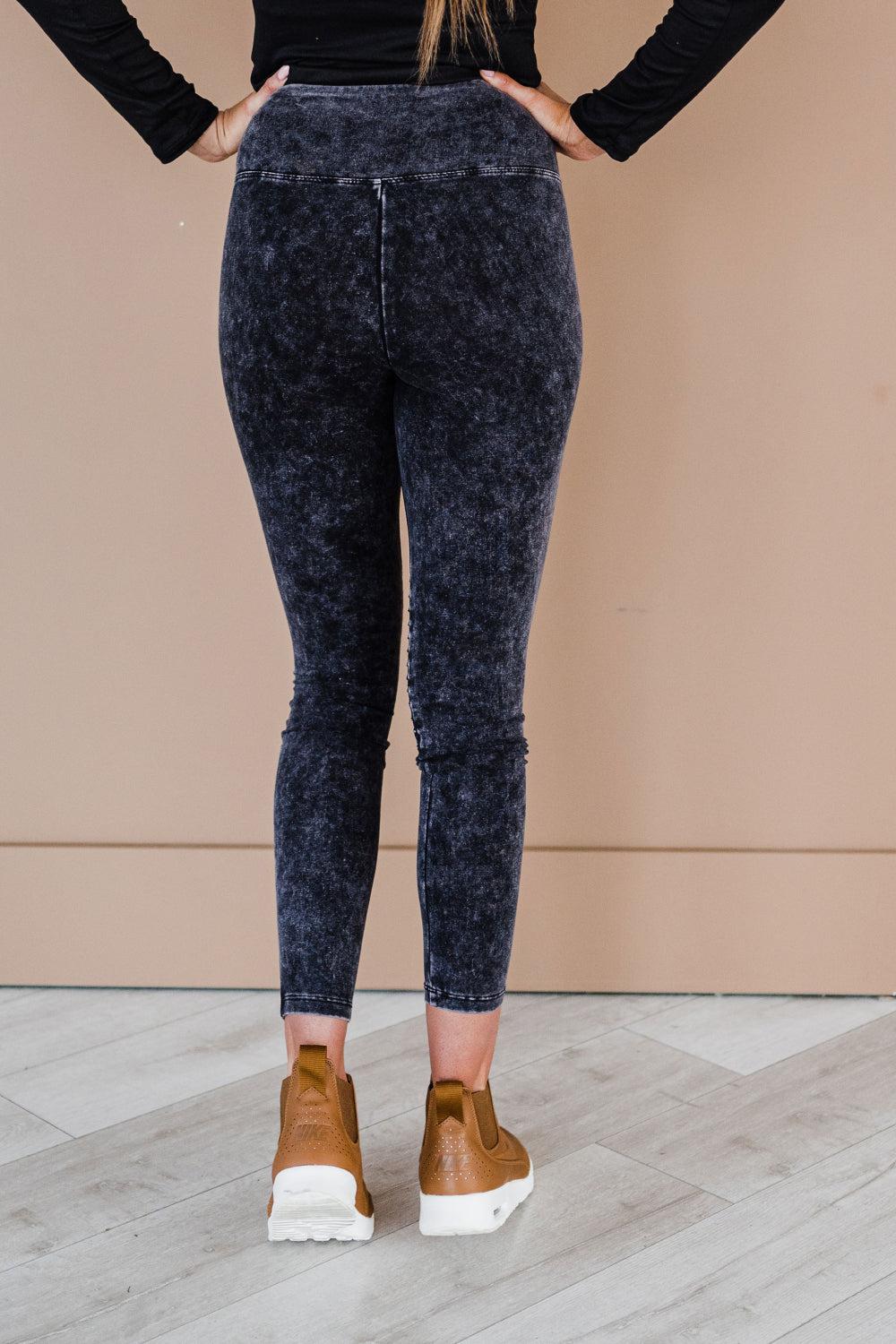 Zenana Full Size Run Mineral Wash Cropped Skinny Pants BLUE ZONE PLANET