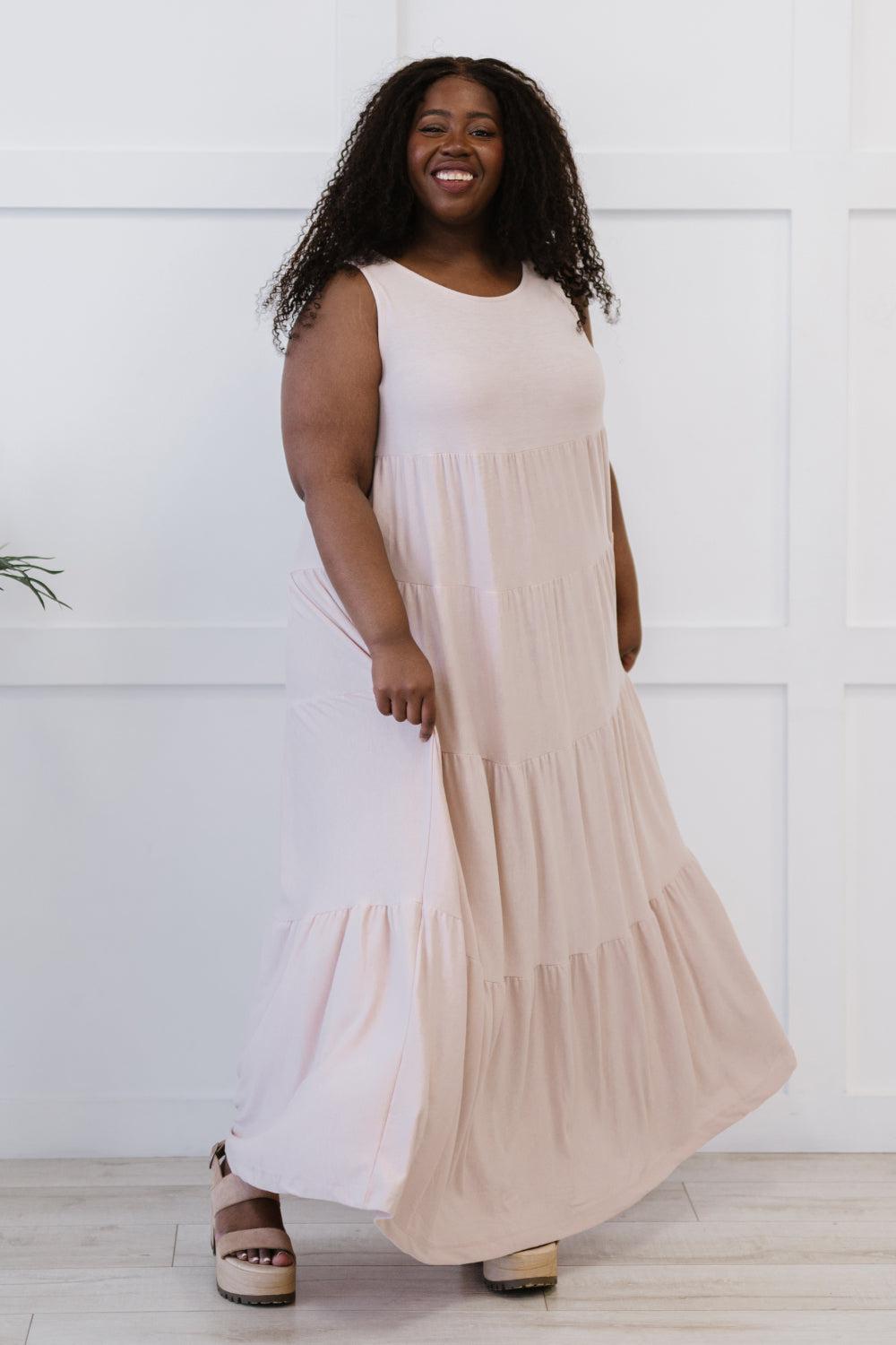 Zenana Love Letter Full Size Run Tiered Sleeveless Maxi Dress BLUE ZONE PLANET