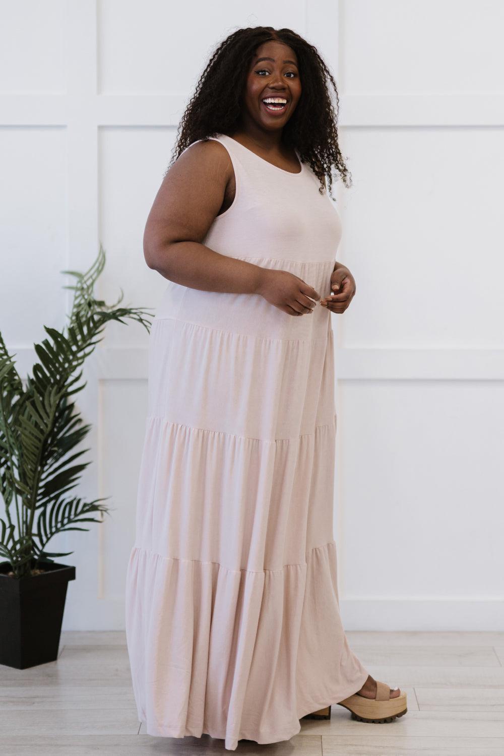 Zenana Love Letter Full Size Run Tiered Sleeveless Maxi Dress BLUE ZONE PLANET