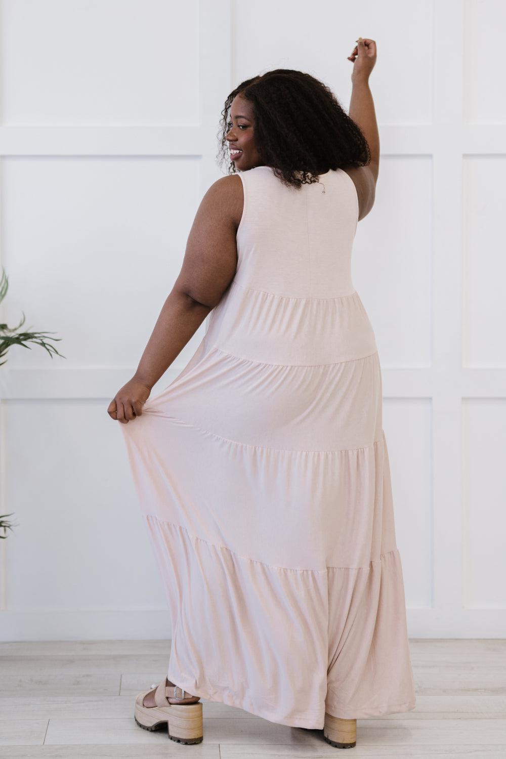 Zenana Love Letter Full Size Run Tiered Sleeveless Maxi Dress BLUE ZONE PLANET