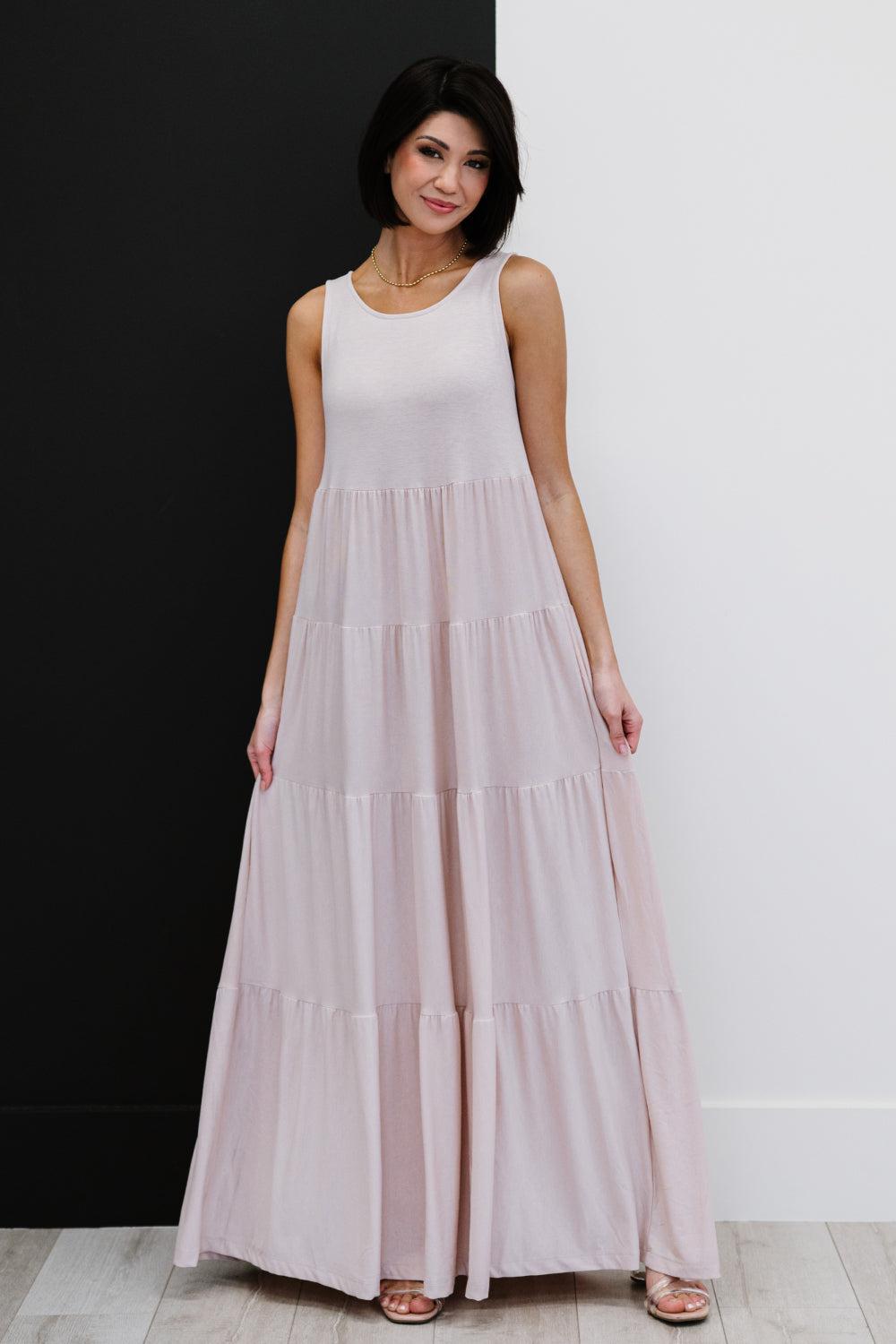 Zenana Love Letter Full Size Run Tiered Sleeveless Maxi Dress BLUE ZONE PLANET