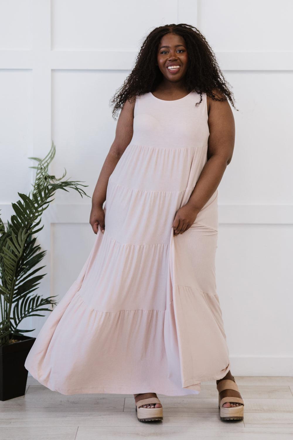 Zenana Love Letter Full Size Run Tiered Sleeveless Maxi Dress BLUE ZONE PLANET