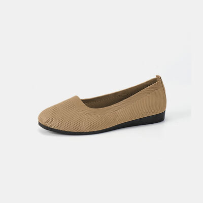Blue Zone Planet | Round Toe Knit Ballet Flats BLUE ZONE PLANET