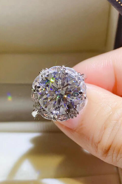 5 Carat Moissanite 925 Sterling Silver Ring BLUE ZONE PLANET