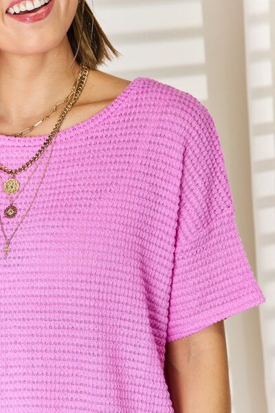 Zenana Full Size Round Neck Short Sleeve T-Shirt BLUE ZONE PLANET