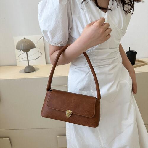 PU Leather Shoulder Bag BLUE ZONE PLANET