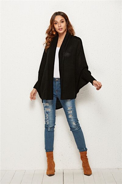 Open Front Batwing Sleeve Cardigan BLUE ZONE PLANET