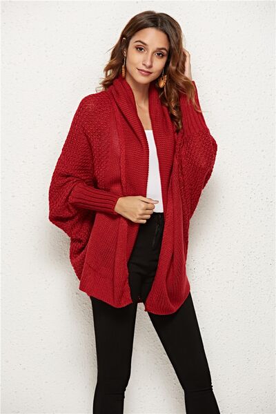 Open Front Batwing Sleeve Cardigan BLUE ZONE PLANET
