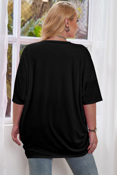 Blue Zone Planet | Plus Size Ribbed Cocoon Cover Up BLUE ZONE PLANET