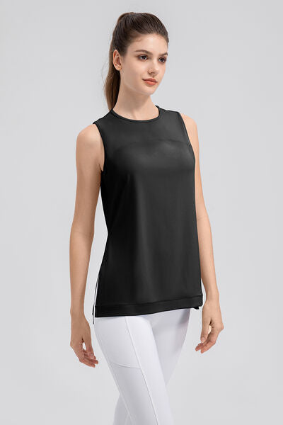 Blue Zone Planet | Slit Round Neck Tank BLUE ZONE PLANET