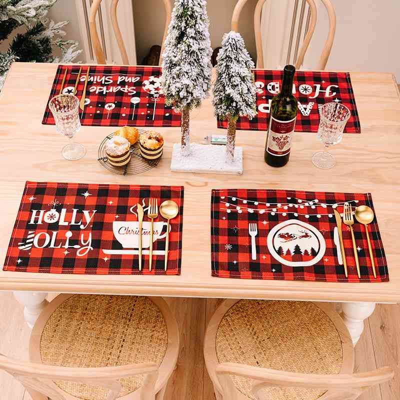 Blue Zone Planet | Assorted 2-Piece Plaid Placemats BLUE ZONE PLANET
