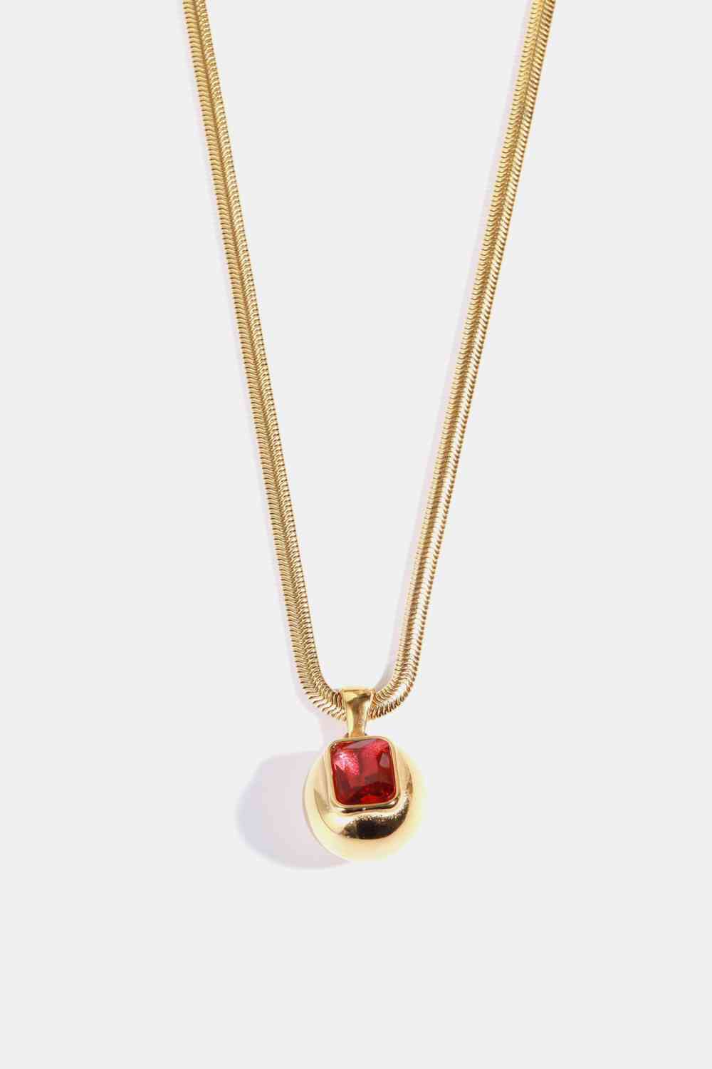 Blue Zone Planet | Zircon 18K Gold-Plated Geometrical Shape Pendant Necklace BLUE ZONE PLANET