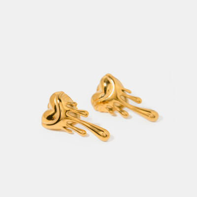 Blue Zone Planet | Heart Shape 18K Gold-Plated Earrings BLUE ZONE PLANET