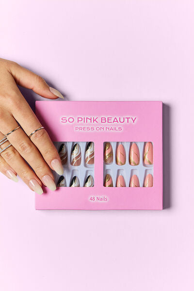 SO PINK BEAUTY Press On Nails 2 Packs Trendsi