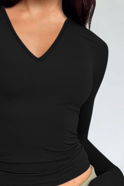 Blue Zone Planet | V-Neck Long Sleeve T-Shirt BLUE ZONE PLANET