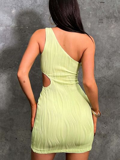 Blue Zone Planet | One Shoulder Cutout Mini Dress BLUE ZONE PLANET