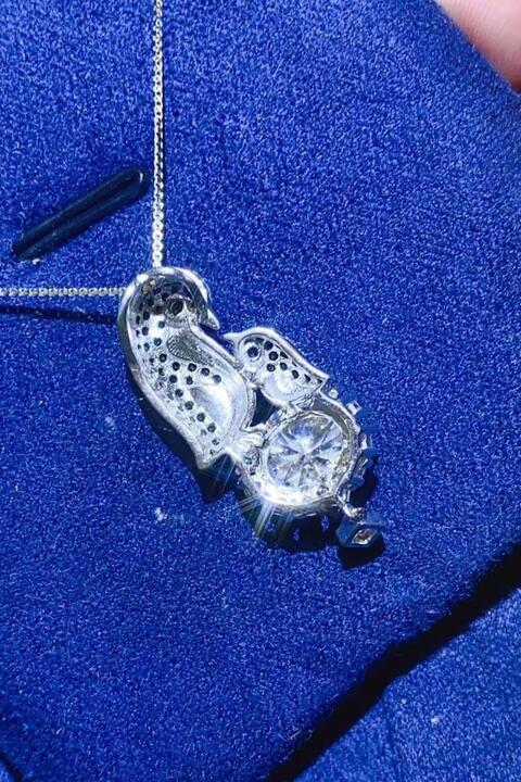 2 Carat Moissanite 925 Sterling Silver Necklace BLUE ZONE PLANET