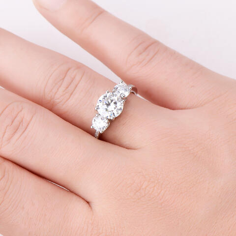 3 Carat Moissanite 925 Sterling Silver Ring BLUE ZONE PLANET
