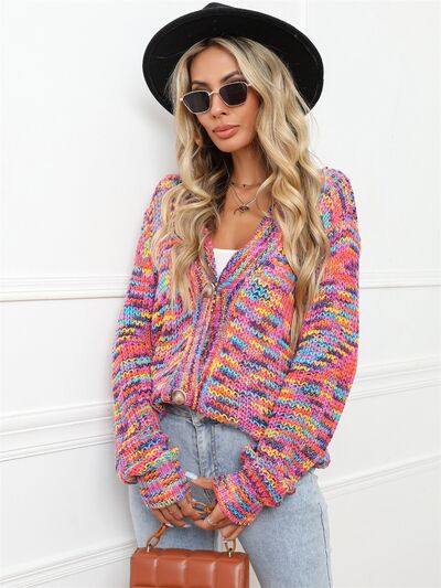 Blue Zone Planet | Button Up Dropped Shoulder Cardigan BLUE ZONE PLANET