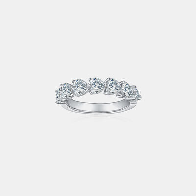 Blue Zone Planet | 2.1 Carat 925 Sterling Silver Moissanite Heart Ring BLUE ZONE PLANET