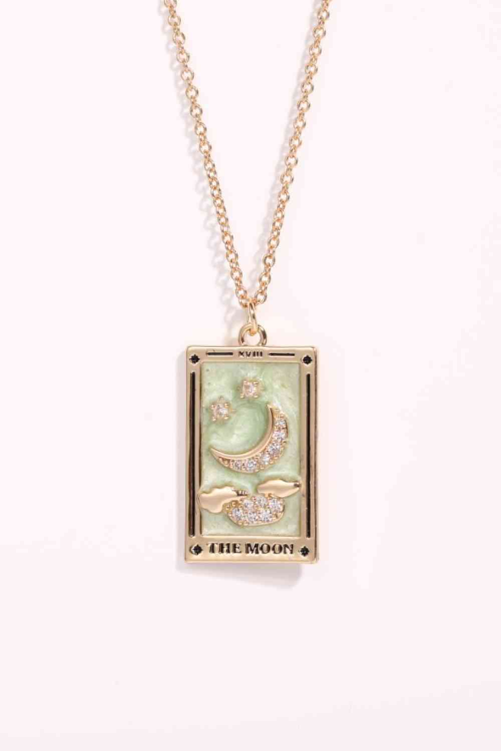 Tarot Card Pendant Stainless Steel Necklace BLUE ZONE PLANET