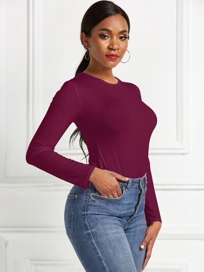 Blue Zone Planet | Round Neck Long Sleeve Bodysuit BLUE ZONE PLANET