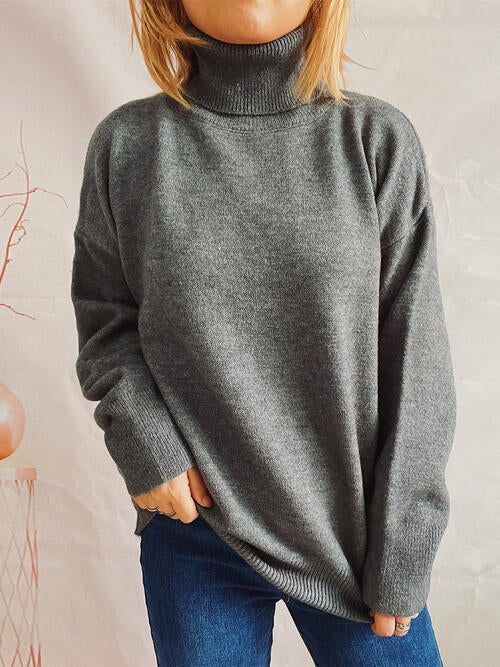 Blue Zone Planet | Turtleneck Long Sleeve Sweater BLUE ZONE PLANET