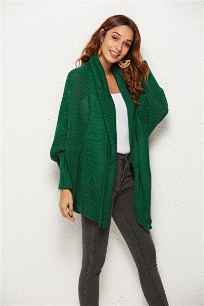 Open Front Batwing Sleeve Cardigan BLUE ZONE PLANET