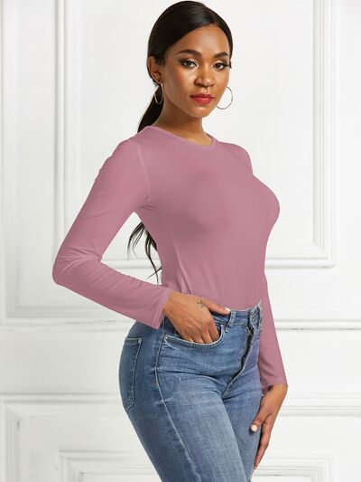 Blue Zone Planet | Round Neck Long Sleeve Bodysuit BLUE ZONE PLANET