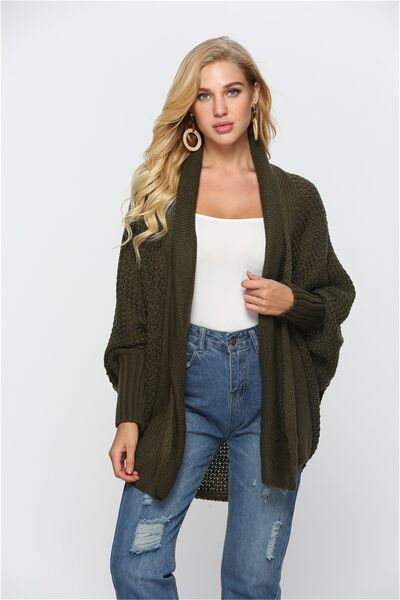 Open Front Batwing Sleeve Cardigan BLUE ZONE PLANET
