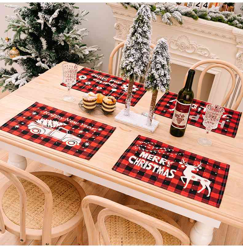 Blue Zone Planet | Assorted 2-Piece Plaid Placemats BLUE ZONE PLANET