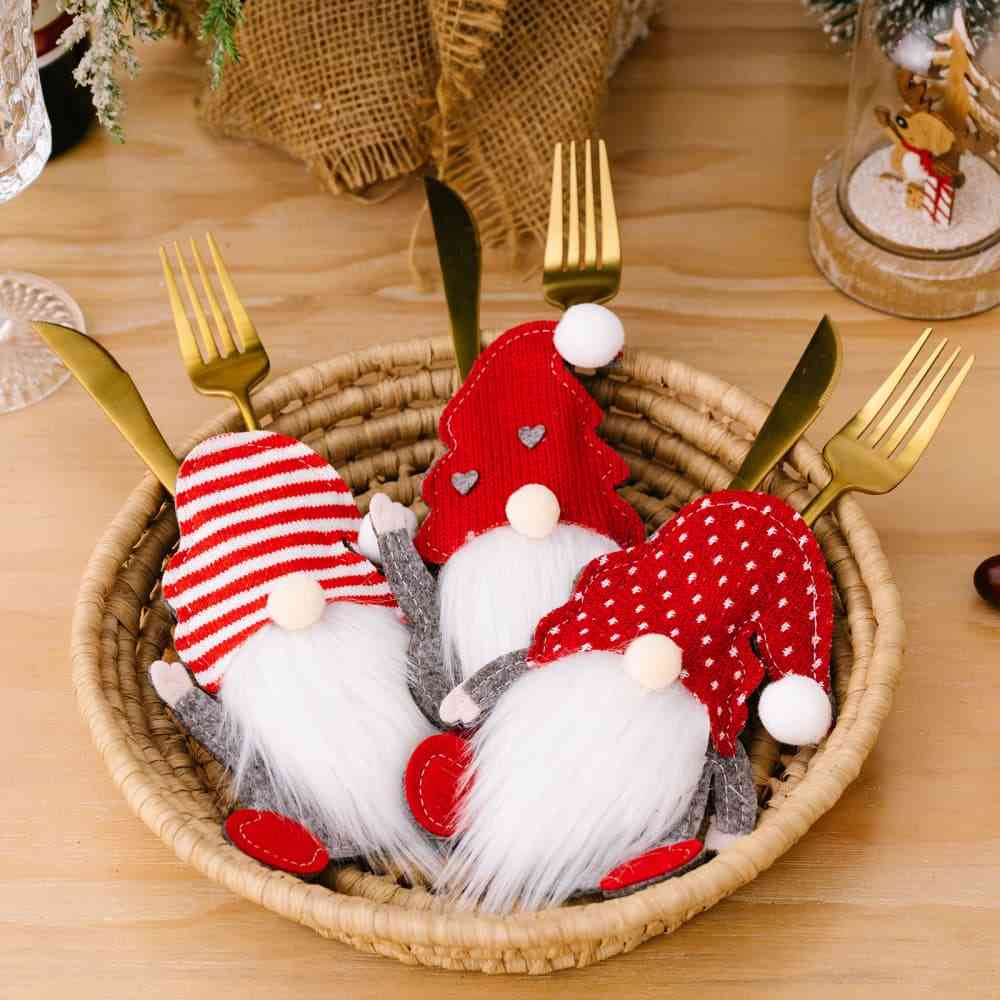 Blue Zone Planet | 3-Piece Faceless Gnome Cutlery Holders BLUE ZONE PLANET