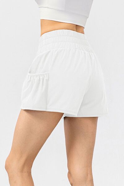 Blue Zone Planet | Elastic Waist Pocketed Active Shorts BLUE ZONE PLANET