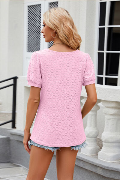 Blue Zone Planet | Eyelet Short Sleeve T-Shirt BLUE ZONE PLANET