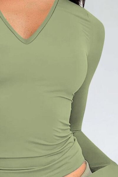 Blue Zone Planet | V-Neck Long Sleeve T-Shirt BLUE ZONE PLANET